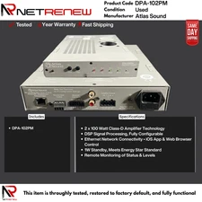 DPA-102PM Atlas Sound   100W Digital Power Amplifier Networkable 2-Channel