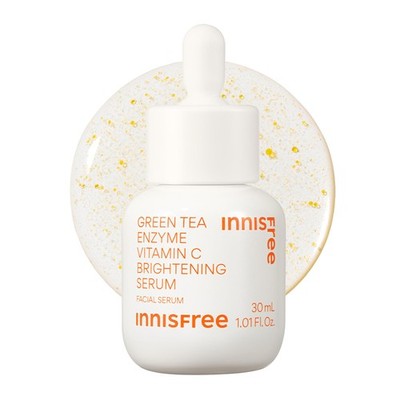 Serum Green Tea Enzyme Vitamin C Dark Spot Fading Korean Innisfree Face Glow
