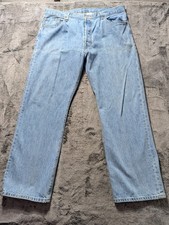Vintage Levi's 501 Butterfly Straight Leg Men's Jeans Size 40x30 Light Wash