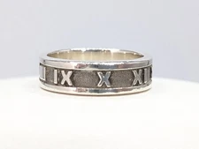 TIFFANY&Co. #6.25 SV925 Silver Atlas Narrow Ring ATLAS Used
