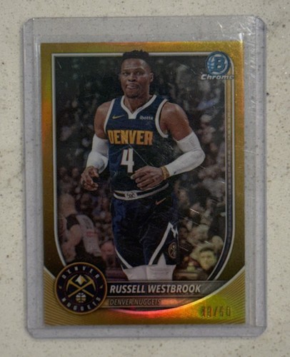 2025 Topps Bowman Chrome Russell Westbrook Gold /50, #BCV-102  Nuggets