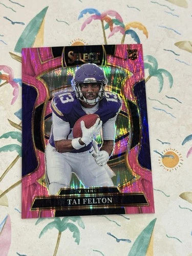 2025 Panini Select Tai Felton Rookie Concourse Pink Shock Prizm #64 Vikings RC Q