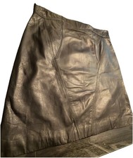 Vintage Geronimo leather Butter Soft Skirt, SZ 10 Designer Top Quality