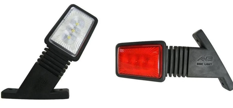 2 x 12-24V 6 LEDs luz marcadora rojo blanco para Iveco DAF FORD VOLVO camionetas - Imagen 3 de 4