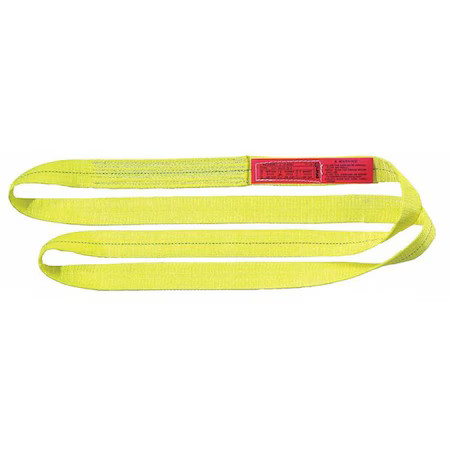 Lift-All En1601dx2 Web Sling, Type 5, 2 Ft L, 1 In W, Polyester, Yellow