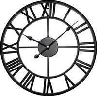 Large Outdoor Garden Wall Clock 40/60cm Big Open Face Metal Roman Numerals Giant