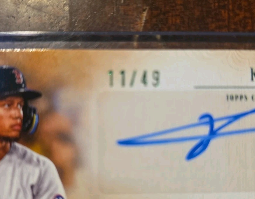 Kristian Campbell /49 Auto Relic Patch Game Used SSP Red Sox 2026 Topps Tier One view 4
