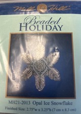 Opal Ice Snowflake Ornament by Mill Hill Beaded Holiday Collection MH21-2013