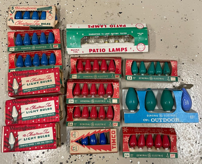 Large Vgt Christmas Tree Lights Lot in Original Boxes Westinghouse Timco Decor