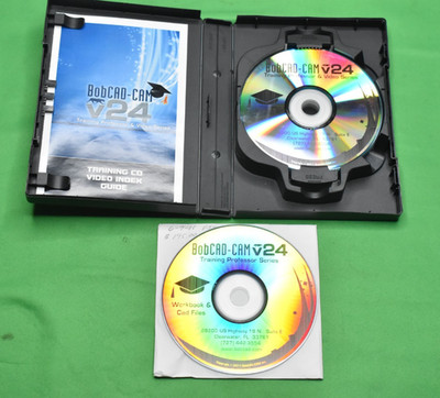BobCAD Cam V24 Training Professor & Video (10 Disc Set) w Workbook/Cad File Disc