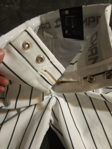 Pantalone da baseball Champro Youth a righe Xl bianco e nero 29"-31" - Foto 6 di 11