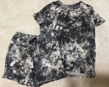Boys Small Cat And Jack 6/7 Target Tie Dye Black And White Set Tshirt And Shorts