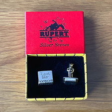 Silver Scenes Ltd Rupert Bear Silver Plate Collectable Box in Original Box