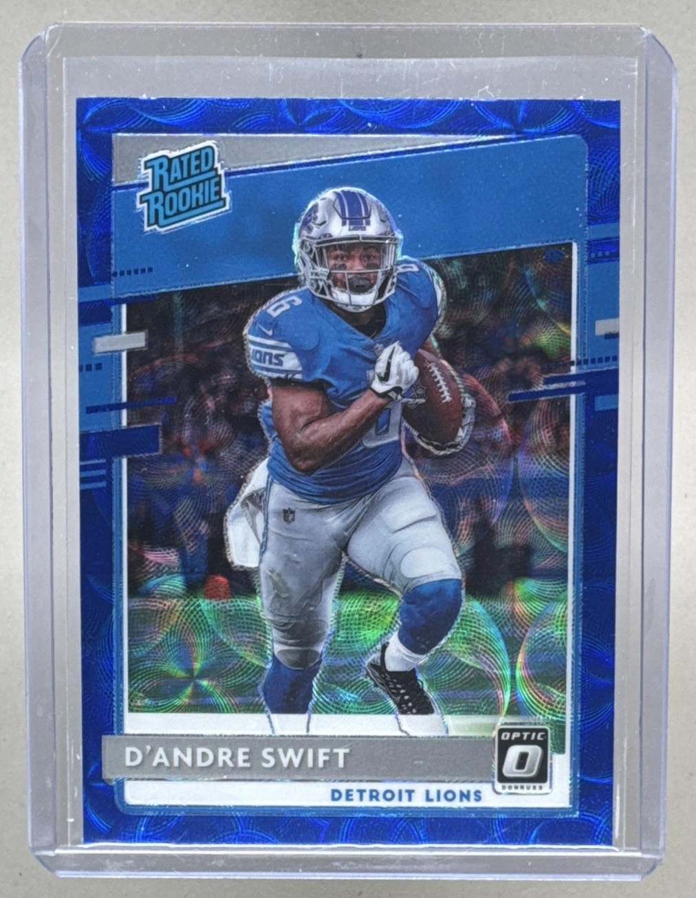 D'Andre Swift Panini Donruss Optic #159 Blue Scope