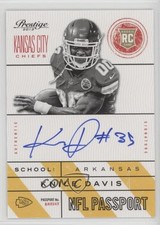 2013 Panini Prestige NFL Passport Signatures Knile Davis #36 Auto 0af