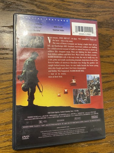 Hamburger Hill (DVD, 1987) War Vietnam 80’s John Irvin Philip Glass Rare Oop - Picture 3 of 9