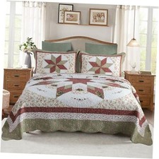 Oversized Queen Bedspreads Patchwork Oversize Queen 110 x 118 inch Star