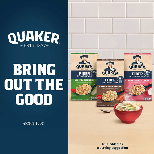 Quaker Instant Oatmeal Fruit & Cream Variety Pack (40 Packs x 30g)