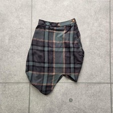 Vivienne Westwood Red Label Asymmetrical Check Mini Skirt Gray Size36 Italy Made