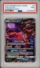 2018 Pokemon Sun & Moon Forbidden Light Yveltal GX #79 PSA 9