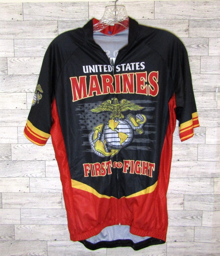 New US Marines First To Fight Bike Cycling Jersey Top Adult 