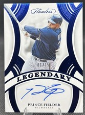 Prince Fielder 2025 Panini Flawless Blue Sapphire Legendary Auto /15 MIL Brewers