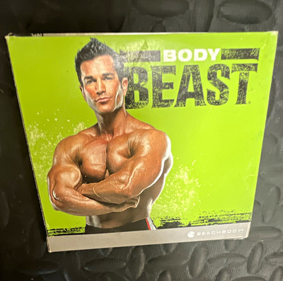 Beachbody Body Beast DVD Workout Program Set w/ Sagi Kalev, Music On/Off