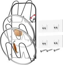 Universal Adjustable Pot Lid Holder Organizer for Cabinet - Upgraded Patented Ni