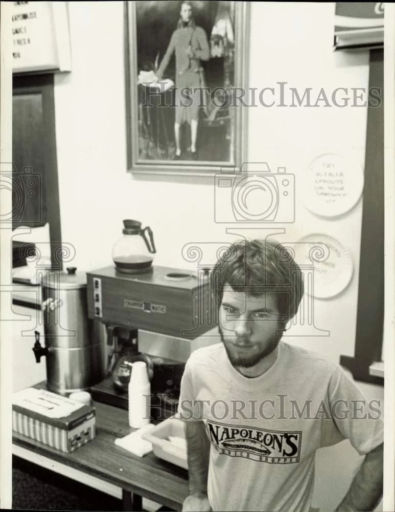 1980 Press Photo David McElhaney in his Wichita, Kansas sandwich shop