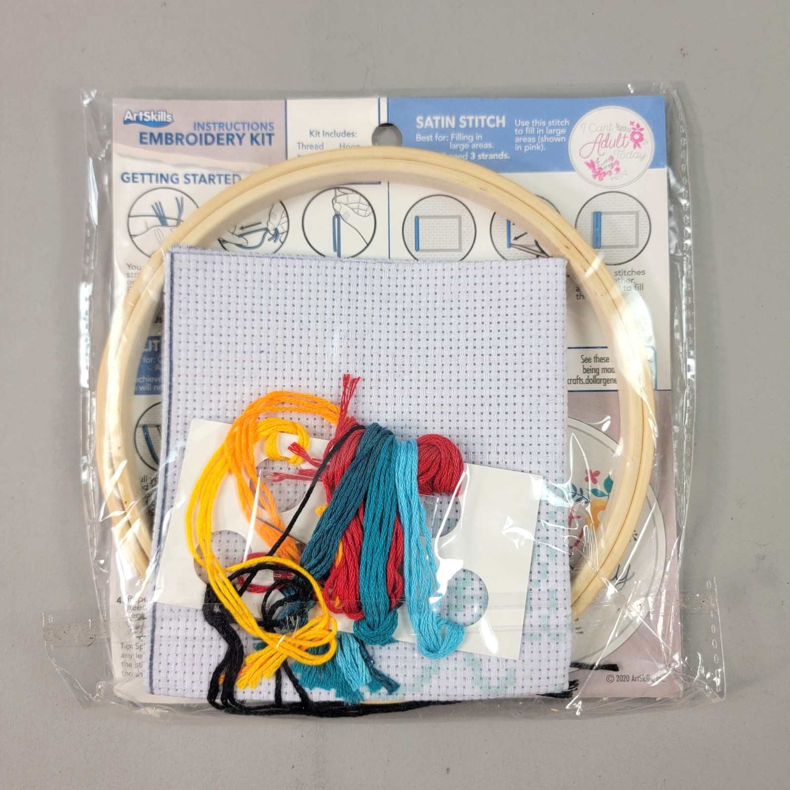 ArtSkills *Lot of 2* Crafter's Closet *I Can't Adult Today* Embroidery Kit NEW