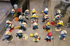 Vintage Schleich Peyo Smurf Puffi Figures Lot of 19 Collezione