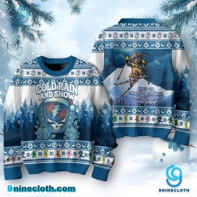 Grateful Cold Rain And Snow Ugly Christmas Sweater ng3349