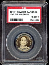 1910-12 Sweet Caporal Pins P2 Joe Birmingham PSA 6