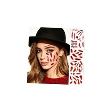 Halloween Fake Blood Makeup, Face Scars Temporary Tattoos for Women Adults