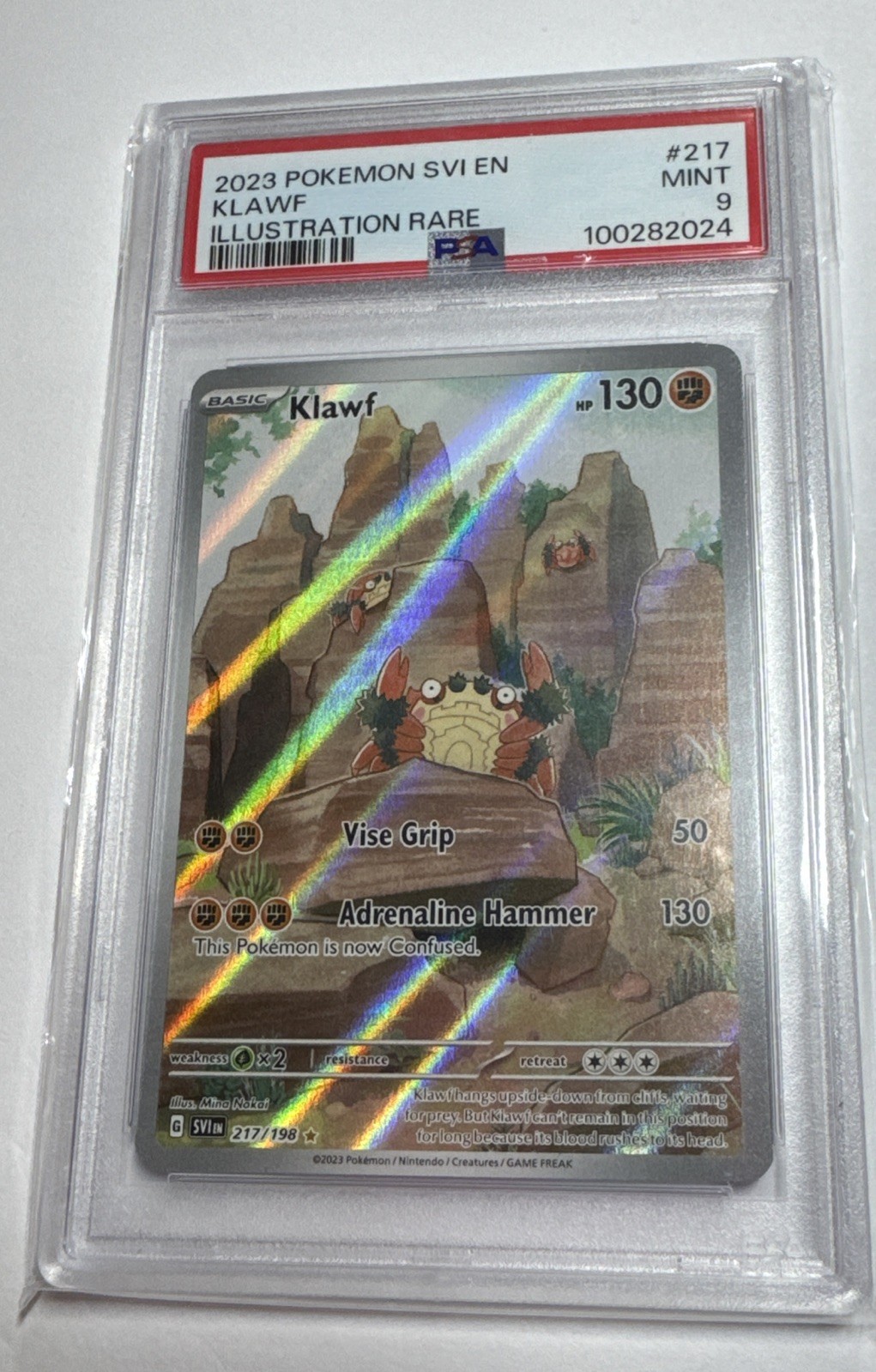 2023 POKEMON SVI EN-SCARLET & VIOLET ILLUSTRATION RARE #217 KLAWF PSA 9