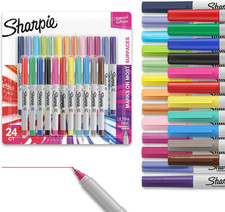 Sharpie Color Burst Permanent Markers, Ultra-Fine Tip, 24 Count - Writing, Drawi