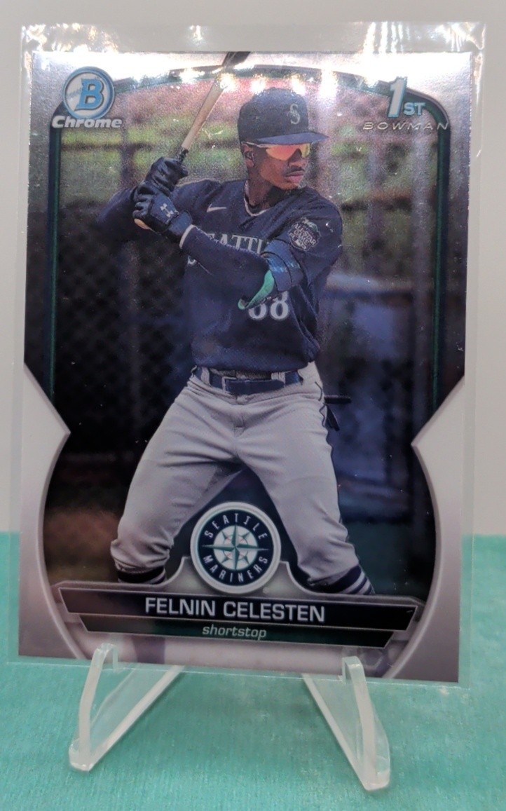 2023 Bowman Chrome Felnin Celesten #BCP-156 1st Prospect Mariners