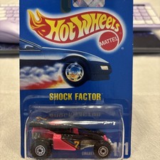 Vintage 1992 Hot Wheels Shock Factor 3164 Collector#141 Black/Hot Pink NIP