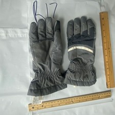 Lands End Kids Snow Gloves Size L Gray Insulated Winter Ski Mittens