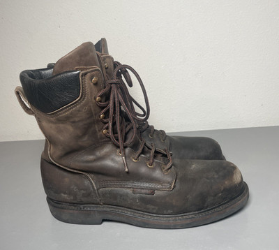 RED WING ANSI Z41 PT99 Steel Toe Logger Boots Men's 12 D Made in USA