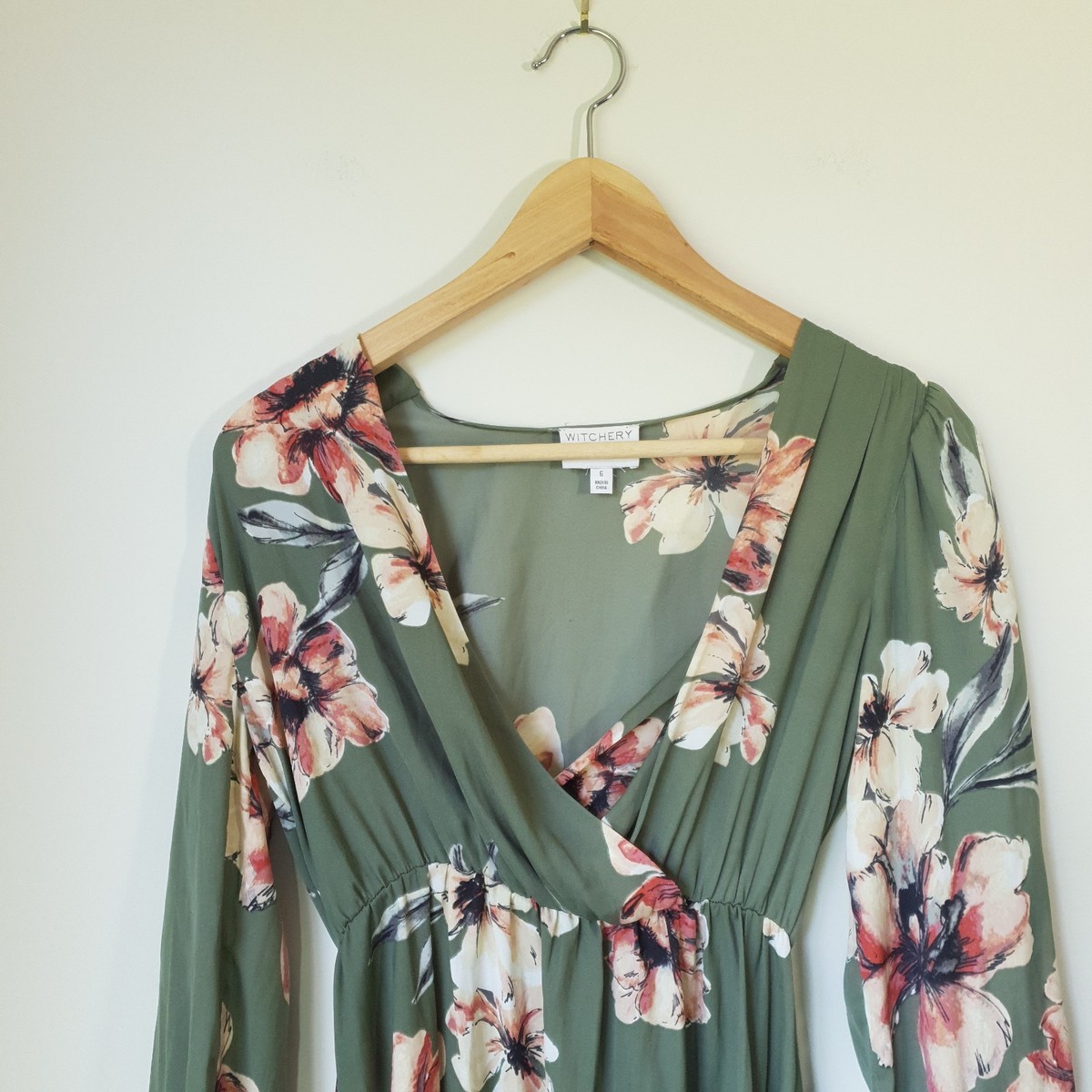 dress color mint green Maya Sage Green Floral Flutter Sleeve V Neck Maxi Dress – Maya Deluxe main image 1