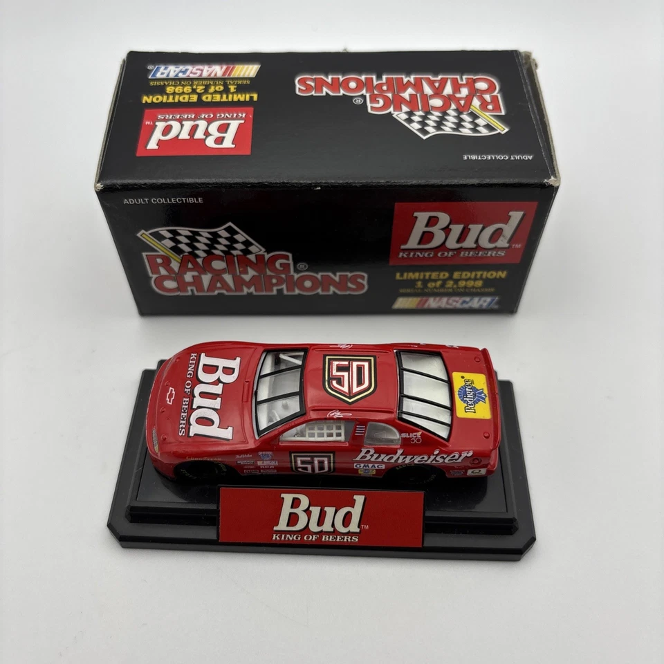 Budweiser #50 1998 Ricky Craven Chevy rojo 1:64 campeón de carreras NASCAR LE 1/2998 Foto 2 de 4
