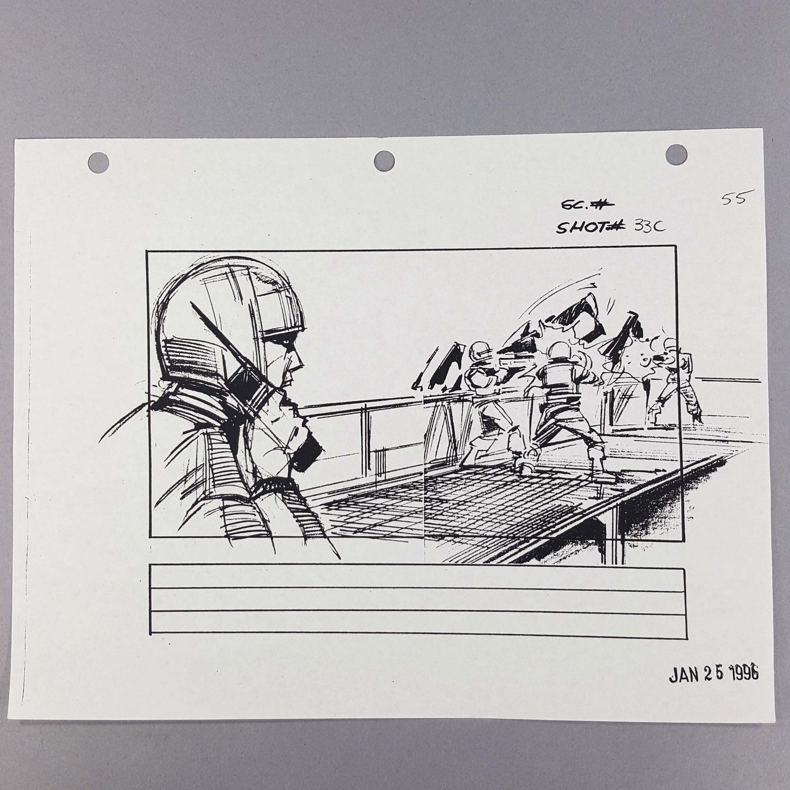 Starship Troopers Storyboard Rico Watches Troopers Engage Bug Attack Prop COA