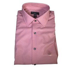 Alfani Men's Slim-Fit 4-Way Stretch Medallion Dress Shirt pink 16-16.5 34-35 65