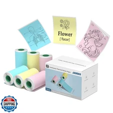 Gloryang JD-23 Color Thermal Sticker Paper Rolls, 6 Rolls (2 Blue