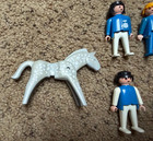 Vintage 1974 Geobra Playmobil Figures Lot Of 6 and 1 Horse — photo 2