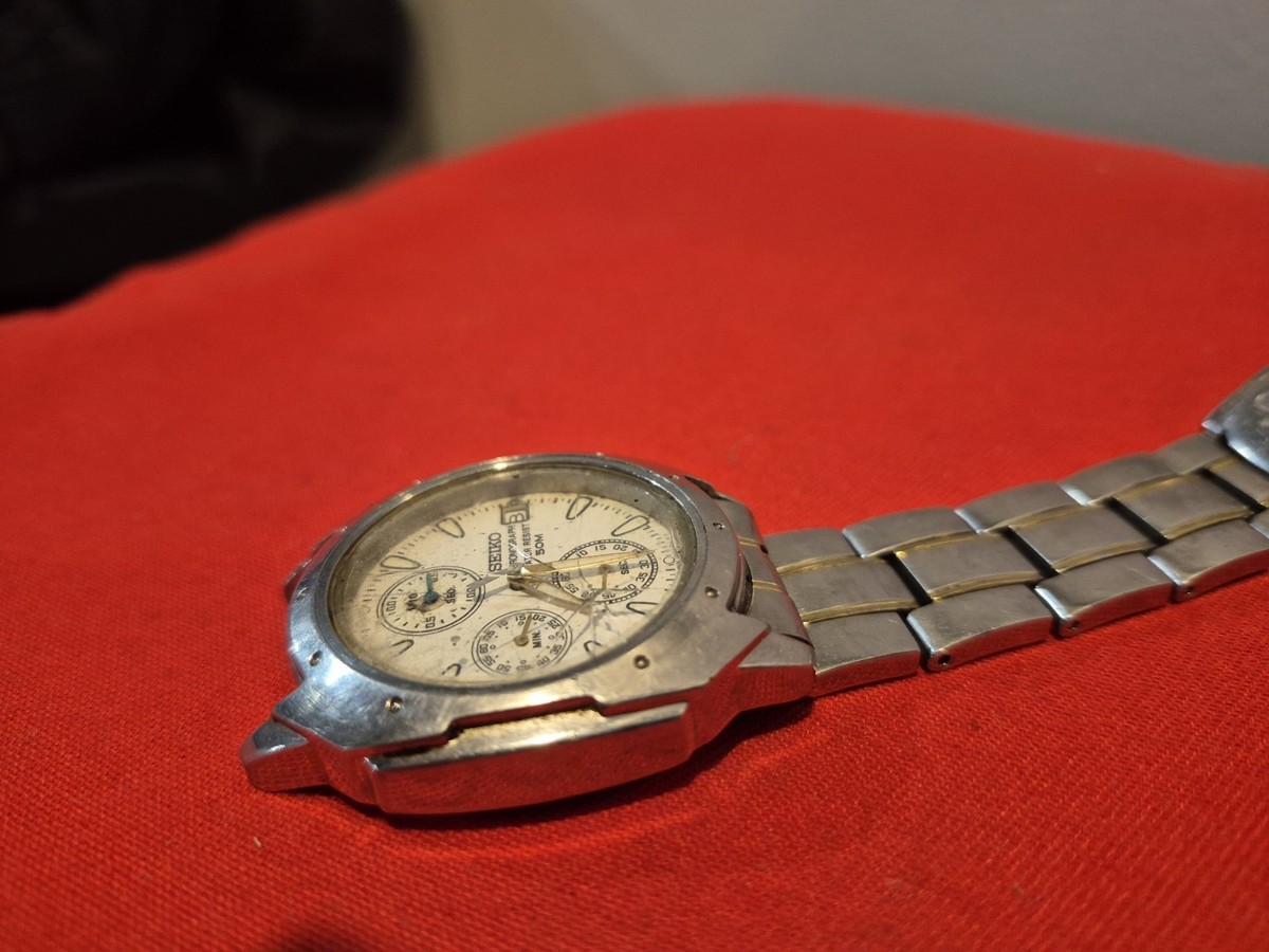 SEIKO Men Watch Quartz SKS 171 Retro Chronograph V657 9089