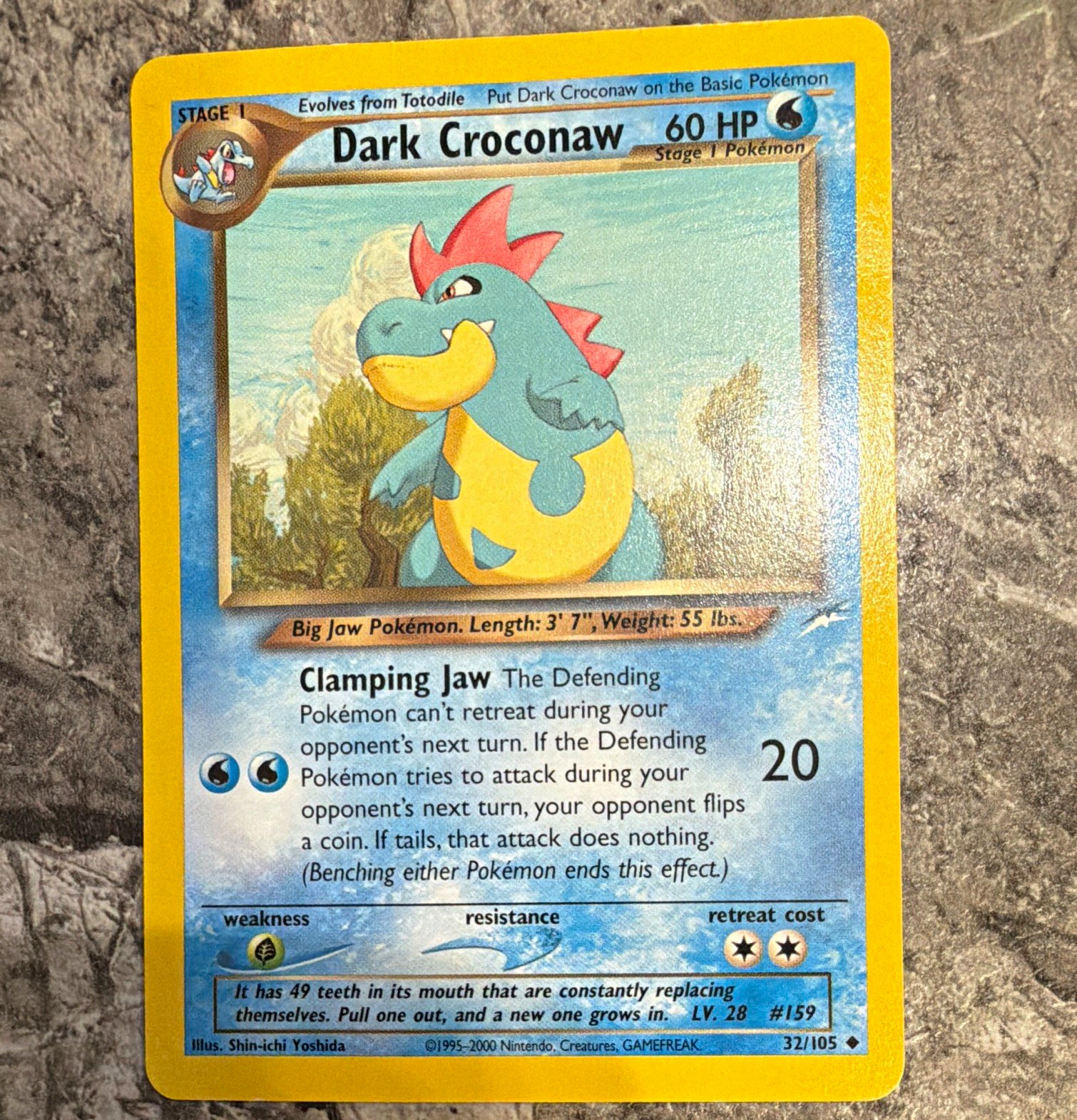 Pokemon TCG Dark Croconaw 32/105 Neo Destiny Regular Uncommon 60 HP Eng