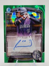 Cristian Arguelles Bowman Chrome 2025 Green Lava Refractor /99 Auto
