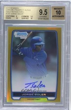 2012 Bowman Chrome Prospects Gold Refractor 33/50 Jorge Soler BGS 9.5 Auto 1l7